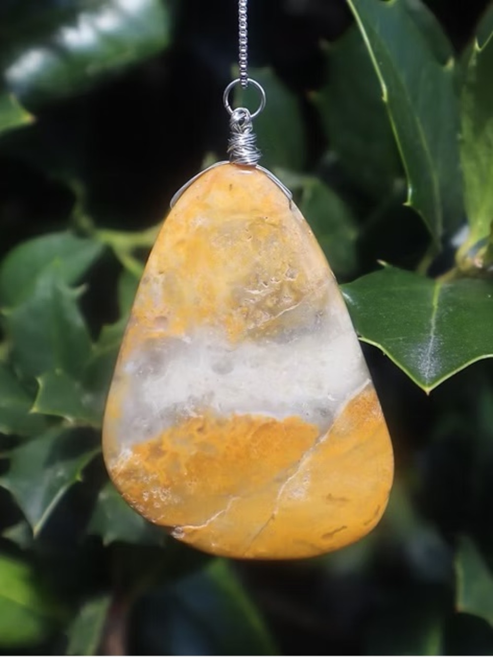 Handcrafted Bumblebee Jasper necklace